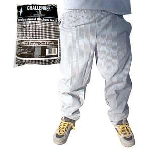 PANT CHEF B/W ELASTIC MED, EA, 14 0005 Challenger TEXTILES  