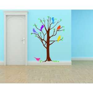   Removable Wall Decals   A beautiful tree with birds