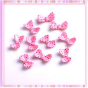  New Fashion Design Charming Beautiful Cute Dot Pink 3d Bowknot Diy 