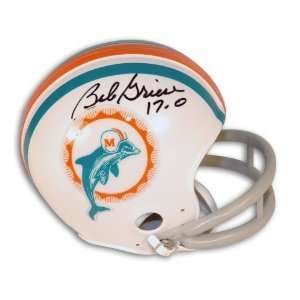 Bob Griese Autographed/Hand Signed Miami Dolphins 2 Bar Throwback Mini 