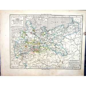  Emil Von SydowS Schul Atlas 1870 Map Nord Deutschland 
