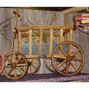  Amish Old Fashioned Large Goat Wagon with Liner, Rustic 