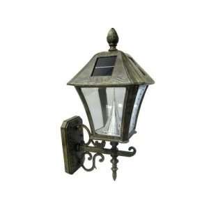 Gama Sonic Baytown 17 in. Weathered Bronze Wall Mount Solar Lamp with