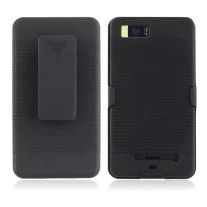  Snap on Case / Holster Combo for Motorola Droid X2, Black 