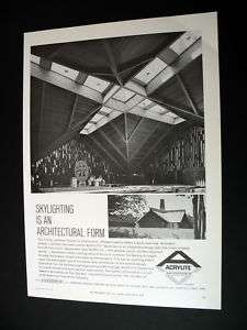 Acrylite Skydomes Trinity Church Chelmsford Mass MA Ad  