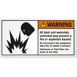  Warning Safety Label Paper Labels, 3 x 1.5 Office 