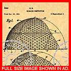 Patent for BUCKMINSTER FULLERs Geodesic Dome #043.5