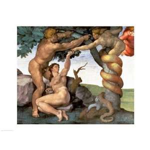 Sistine Chapel Ceiling (1508 12) The Fall of Man, 1510 HIGH QUALITY 
