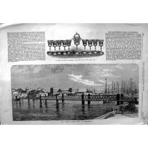  1868 IRON LATTICE GIRDER PERNAMBUCO QUEENS PRIZE CUPS 