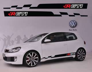 VW Volkswagen R GTI Logo Racing #4 Car Side Decal Sticker Full Color 