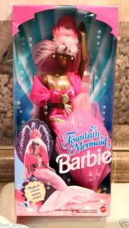 NEW Fountain Mermaid Barbie African American NRFB Black  
