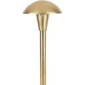   BRS Area Light, 5 Mushroom Hat   Cast Brass   Unfinished Brass Finish
