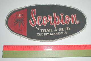 Vintage Scorpion Snowmobile Trail  A  Sled Large 9 Rare Patch  