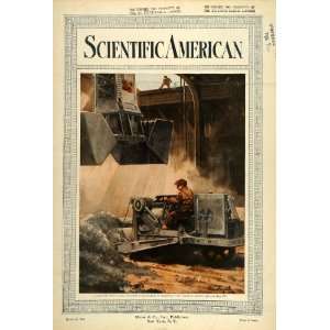  1916 Cover Scientific American Shovel Cargo Ore Ship 