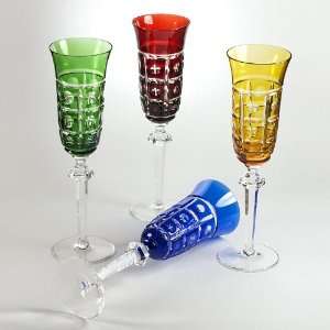  Faberge Crystal Champagne Glasses, Faberge Glasses 