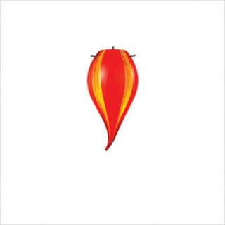 WAC Carnival Pendant Murano Glass Shade in Red G720 RD 790576125428 