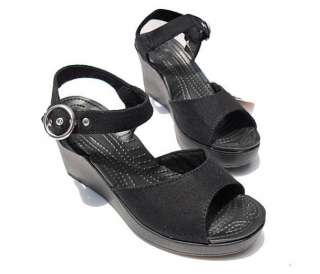 New CROCS1 hanalei Santa Cruz Womens high heeled sandals W5 W9  
