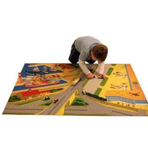  Airport, Dock, Road & Rail Playmat (59.1 x 39.4ins) Toys 