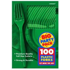  Lets Party By Amscan Festive Green Big Party Pack Forks 