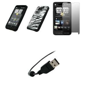  HTC HD2   Black and White Zebra Stripes Design Soft 