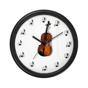  featuring Viola and Music Notes Wall Clock by  