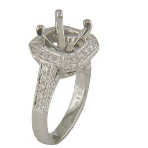  1.15 Ct Antique Style Diamond Engagment Ring Mounting in 
