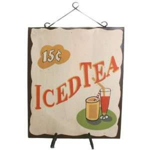 Iced Tea Sign   Vintage Look Case Pack 6 