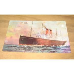  Vintage White Star Line Twin Screw R.M.S. Baltic Postcard 