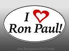 Oval I Heart Ron Paul Sticker   decal bumper 2012 vote