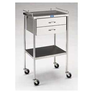  Anesthesia Cart w 2 Drawer & Shelf and Rail Everything 