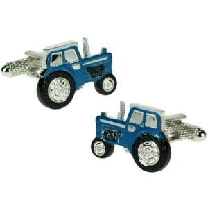  Blue tractor cufflinks Jewelry