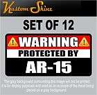   Sticker 3 x 1.5 Firearm Gun 5.56 .223 Vinyl Decal WS3 12 PACK