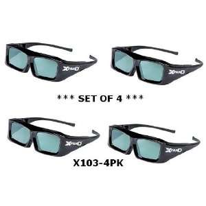  Xpand X103 Universal Active Shutter 3d Glasses   Pack of 4 