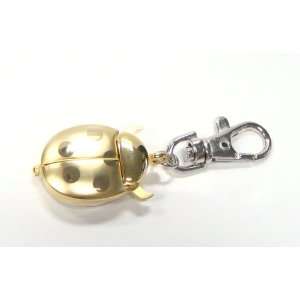  Silver Stainless Pocket Key Chain Mini Clock GOLD Metallic 