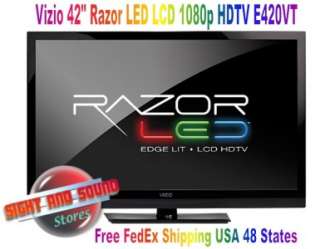Vizio Razor 42 Full HD 1080p LED Ultra Thin HDTV E420VT   Fast 