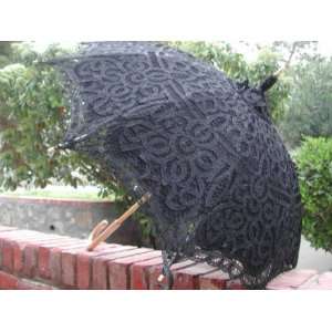  Past Perfect Victorian Lace Parasol in Black Everything 