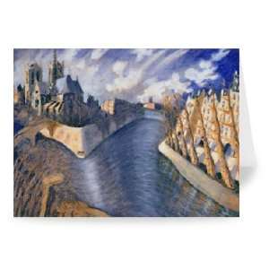 Notre Dame Cathedral, Paris, 1986 (oil on   Greeting Card (Pack of 2 