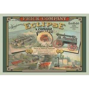 Vintage Art Frick Company   Eclipse Portable Traction Engines   15055 
