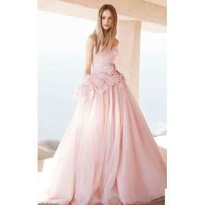  Vera Wang Style Strapless Ball Gown with Satin Corset 