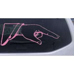 Pink 48in X 18.0in    Pointing Hand Business Car Window Wall Laptop 