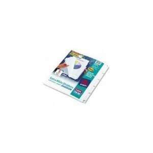  Avery 5 tab 11x9 Clear Label 3 hole Punched Dividers Clear 