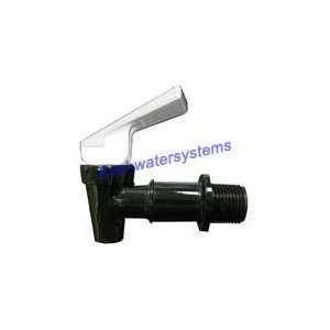  Water Cooler Faucet   3/4 male, BLACK body/WHITE lever 
