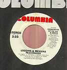 LOGGINS & MESSINA 45 PROMO PEACEMAKER Col 0311 record NM (45s 1734)