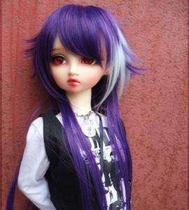 BJD Dollfie MSD Doll Long Wig   Violet Blue  