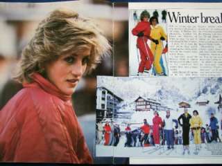 Majesty Vintage UK Royalty Magazine Princess Diana Skiing  