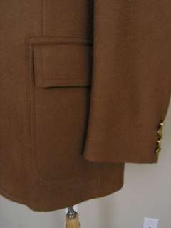   Vintage Vtg Tweed Sport Coat Brown Full Canvas Brass Buttons 42R