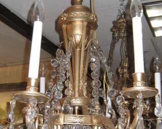 Lámpara neoclásica de Athenienne de bronce antiguo de la juventud 