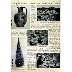 1952 BRONZE AGE CYPRUS ARCHAEOLOGY BUCCHERRO JUG JARS 