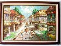 Old Vigan Art Philippines Oil Painting  