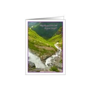  Joy of the Lord Encouragement, Mountain Watterfall Card 
